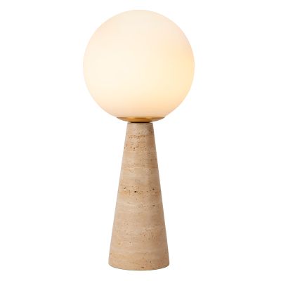 Taupe stolní lampa moderní, Evin, s vypínačem
