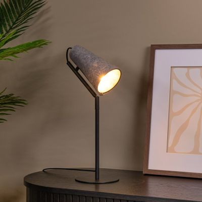 Šedá stolní lampa moderní, Bensen, s vypínačem
