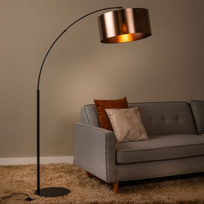 Rezavá oblouková lampa moderní, Rankos, s vypínačem