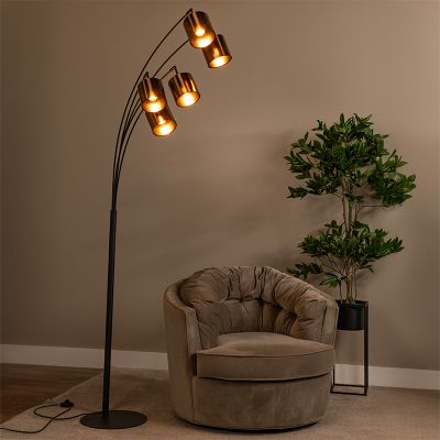 Rezavá stojací lampa moderní, Rankos, s vypínačem