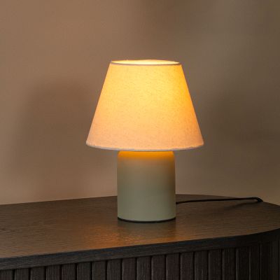 Keramická stolní lampa zelená, Macia, s vypínačem