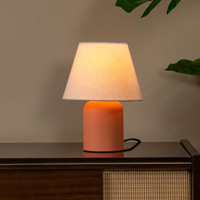 Keramická stolní lampa oranžová, Macia, s vypínačem