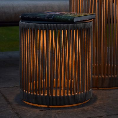 Taupe nabíjecí stojací lampa moderní, Pingi, 3W, LED 3000 K, IP44, s 3stupňovým stmíváním