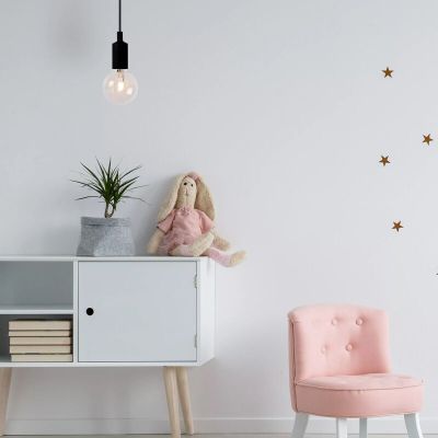 Černé stropní svítidlo bez stínidla moderní, Fix