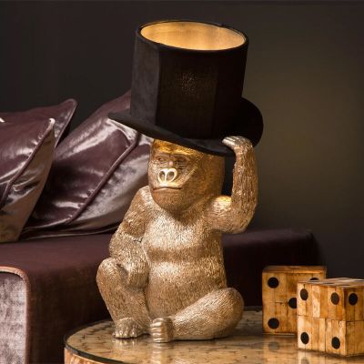 Černá stolní lampa retro, Extravaganza Gust, s vypínačem