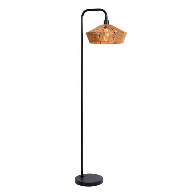 Papírová stojací lampa hnědá, Yunkai, s vypínačem