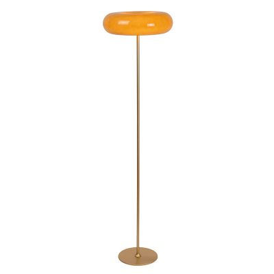 Taupe stojací lampa retro, Sentino, s vypínačem