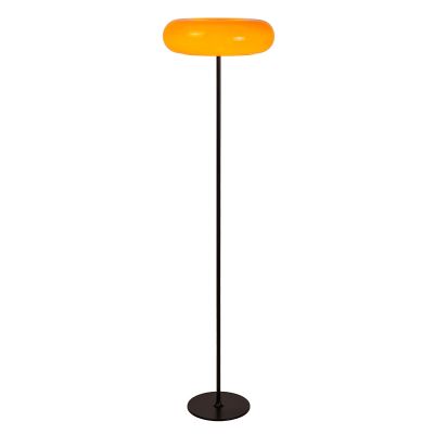 Oranžová stojací lampa retro, Sentino, s vypínačem