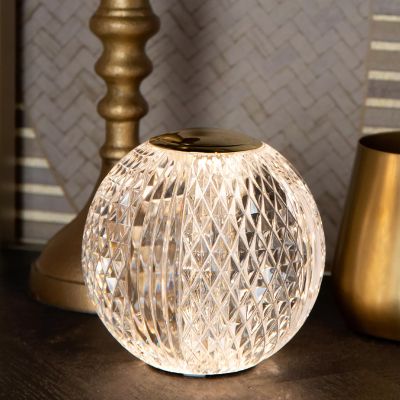 Průhledná stolní lampa moderní, Cintra, 1,5W, LED 2700 K, s 3stupňovým stmíváním