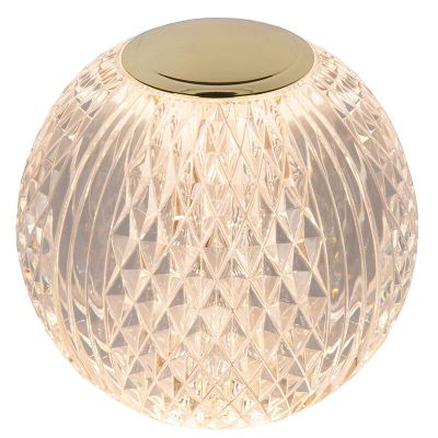 Průhledná stolní lampa moderní, Cintra, 2W, LED 2700 K, s 3stupňovým stmíváním