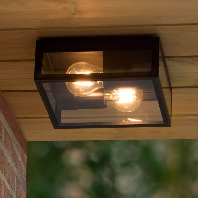 Černé stropní světlo moderní, Dukan, IP65