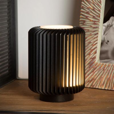 Černá stolní lampa moderní, Turbin, 5W, LED 3000 K, s vypínačem