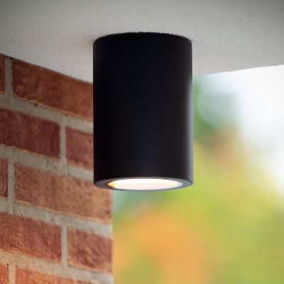 Černé přisazené stropní svítidlo moderní, Volantis, IP54