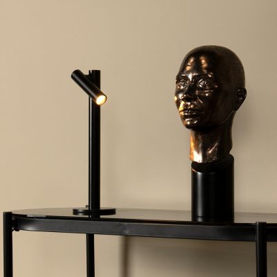 Černá nabíjecí stolní lampa moderní, Antrim, 2,2W, LED 2700 K, IP54, s dotykovým stmívačem