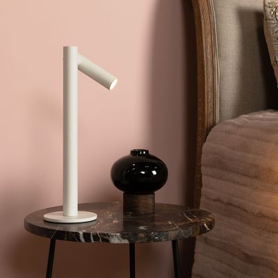 Bílá nabíjecí stolní lampa moderní, Antrim, 2,2W, LED 2700 K, IP54, s dotykovým stmívačem