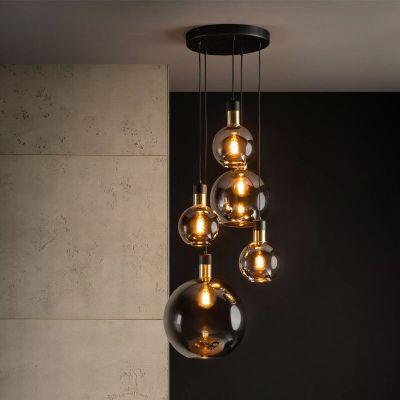 Šedé závěsné světlo vintage, Julius