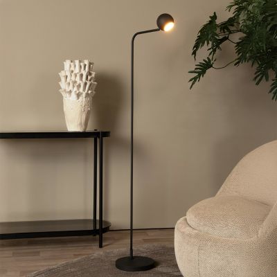 Černá nabíjecí stojací lampa moderní, Comet, 3W, LED 2700 K, s dotykovým stmívačem