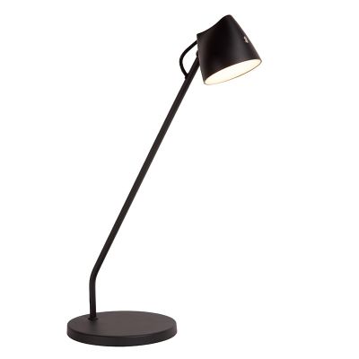 Černá stolní lampa rustikální, Milne, 6W, LED 2700 K, s dotykovým stmívačem
