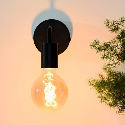 Černé nástěnné světlo moderní, Scott