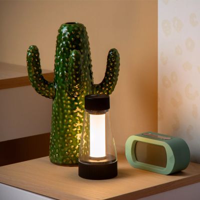 Černá nabíjecí venkovní stolní LED lampa moderní, Lorali, 1,2W, LED 2700 K, IP44, s dotykovým stmívačem