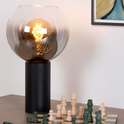 Černá stolní lampa moderní, Marius, s vypínačem