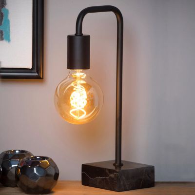 Černá stolní lampa moderní, Lorin, s vypínačem