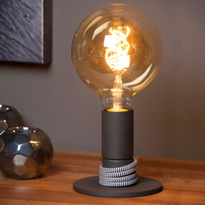 Černá stolní lampa moderní, Marit, s vypínačem