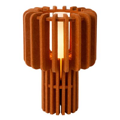 Hnědá stolní lampa moderní, Rollo, s vypínačem