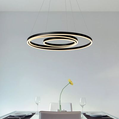 Černé závěsné světlo moderní, Triniti, 32W, LED 3000 K