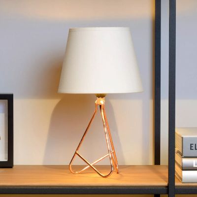 Měděná stolní lampa moderní, Gitta, s vypínačem