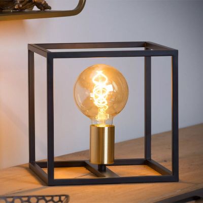 Černá stolní lampa moderní, Ruben, s vypínačem