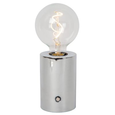 Chromová nabíjecí stolní lampa moderní, Vivo, s dotykovým stmívačem