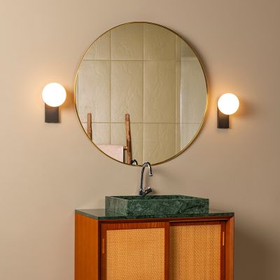 Černé nástěnné světlo do koupelny moderní, Tassa, 10W, LED 3000 K, IP44