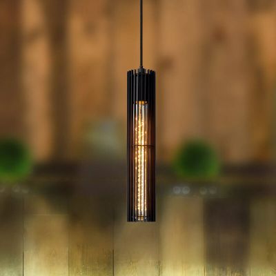 Černé závěsné světlo moderní, Lionel