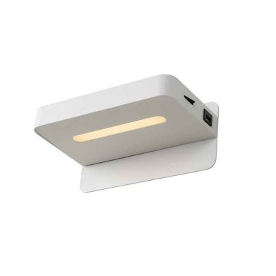Bílé nástěnné světlo moderní, Atkin, 5W, LED 2700 K, s vypínačem