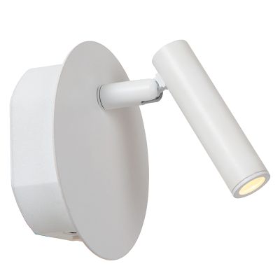 Bílá lampa u postele moderní, Jolijn, 2W, LED 3000 K, s vypínačem