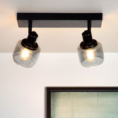 Černé stropní bodové světlo klasické, Bjorn