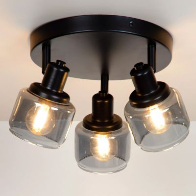 Černé stropní bodové světlo klasické, Bjorn