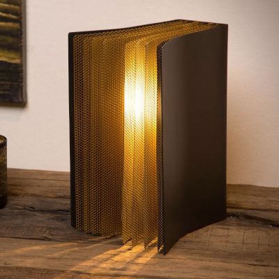 Černá stolní lampa retro, Extravaganza Livret, s vypínačem