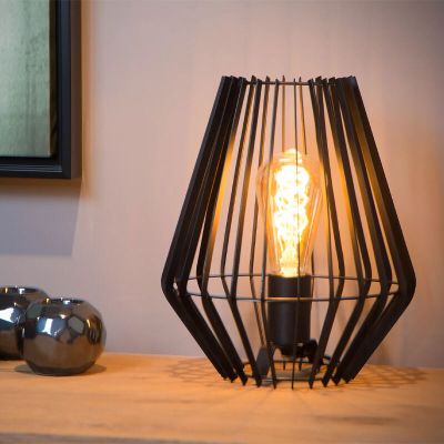 Černá stolní lampa moderní, Reda, s vypínačem