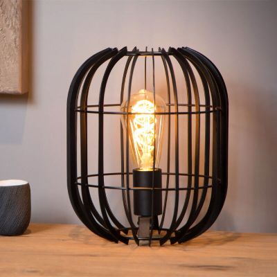 Černá stolní lampa moderní, Reda, s vypínačem
