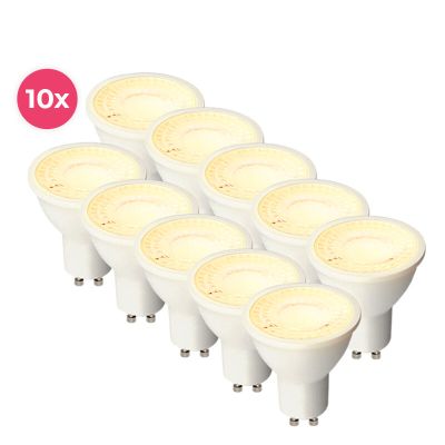 Balení 10 bílých LED bodových žárovek GU10 Antonie, 3 Watt, 2700K