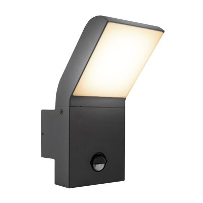 Antracité venkovní nástěnné světlo se senzorem pohybu moderní, Andor, 12W, LED 4000 K, IP54