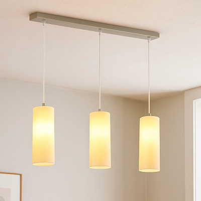 Skleněné závěsné světlo chromové, Hatice