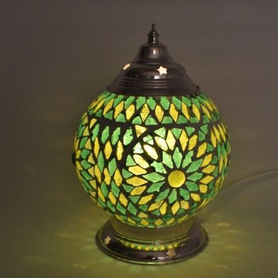 Orientální stolní lampa zelená, Sabri