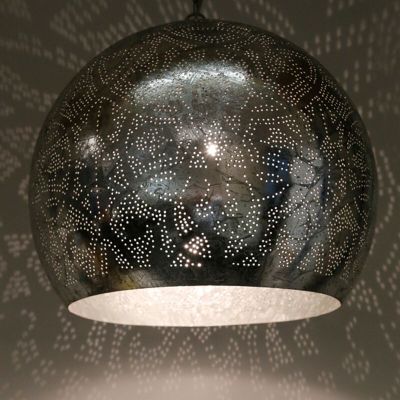 Filigránové závěsné světlo stříbrné, Alyssa