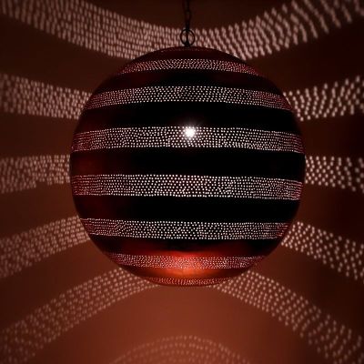 Filigránové závěsné světlo měděné, Nimra