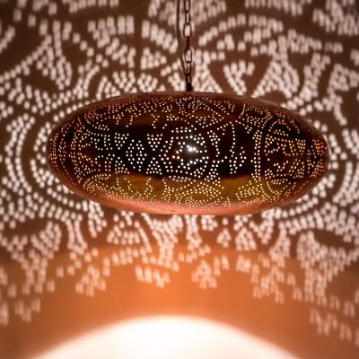 Filigránové závěsné světlo měděné, Zina