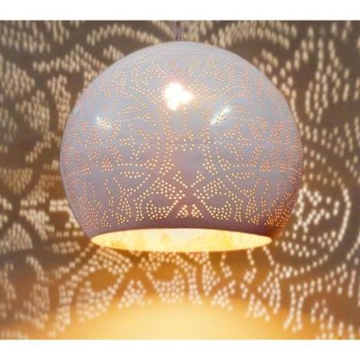 Filigránové závěsné světlo bílé, Kenza