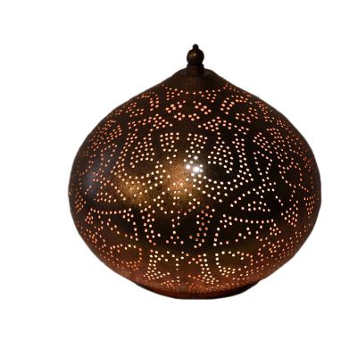 Filigránová stolní lampa měděná, Nour